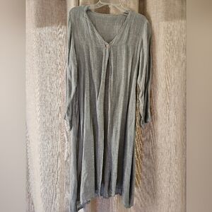 Linen Duster Dove Grey One Size